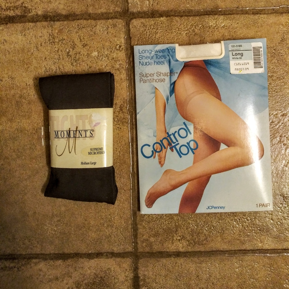 Beautiful Coffee & White Sheer Soft Hosiery